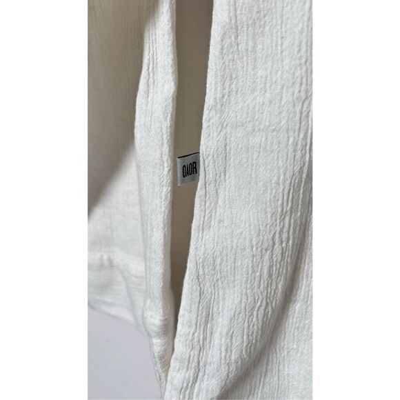 Oak & Acorn Women's Selenite Cotton Roll Tab Sleeves Seed Tunic Top Size Large - Picture 6 of 13